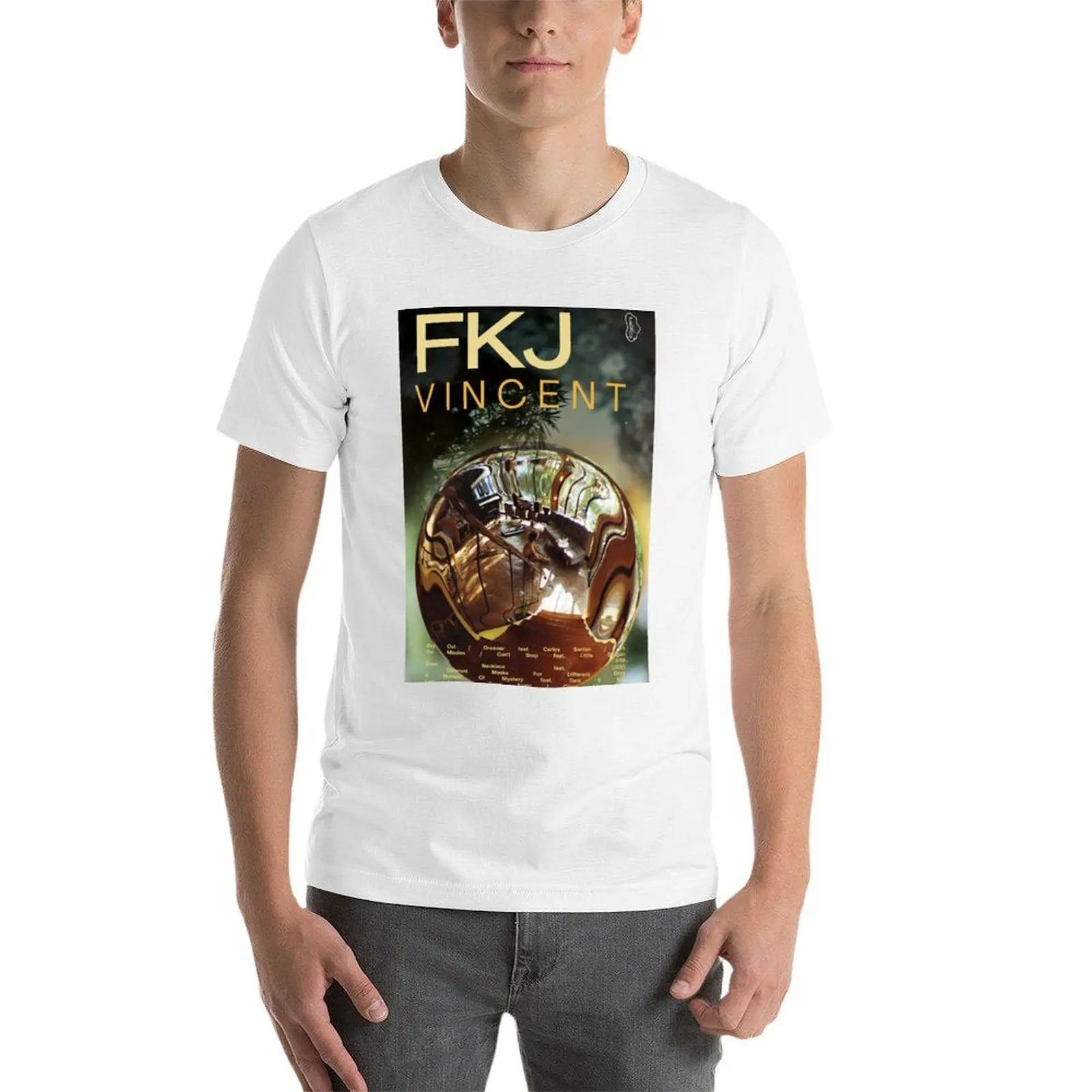 قمصان قطنية مضحكة مستوحاة من الفكاهة للمطبوعات مع قمصان تي ملصق تي قمصان داكنة فنسنت تي FKJ تي شيرت رجالي