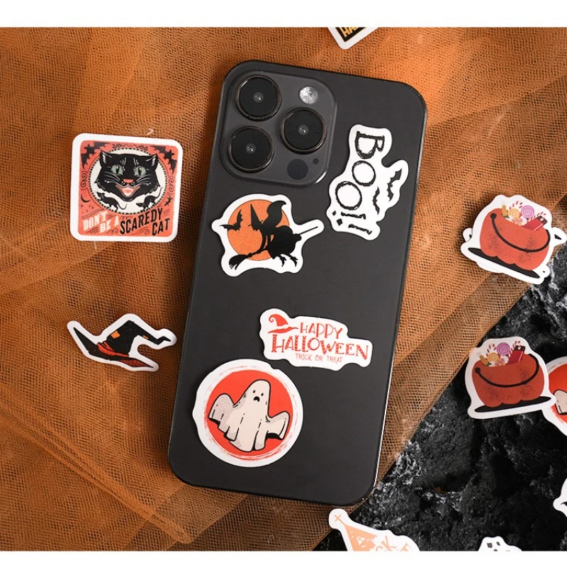 1 box Halloween Ghost Stickers Pumpkin Exquisite Handbooks Material Phone Cases Laptop Suitcases Water Cups Stickers