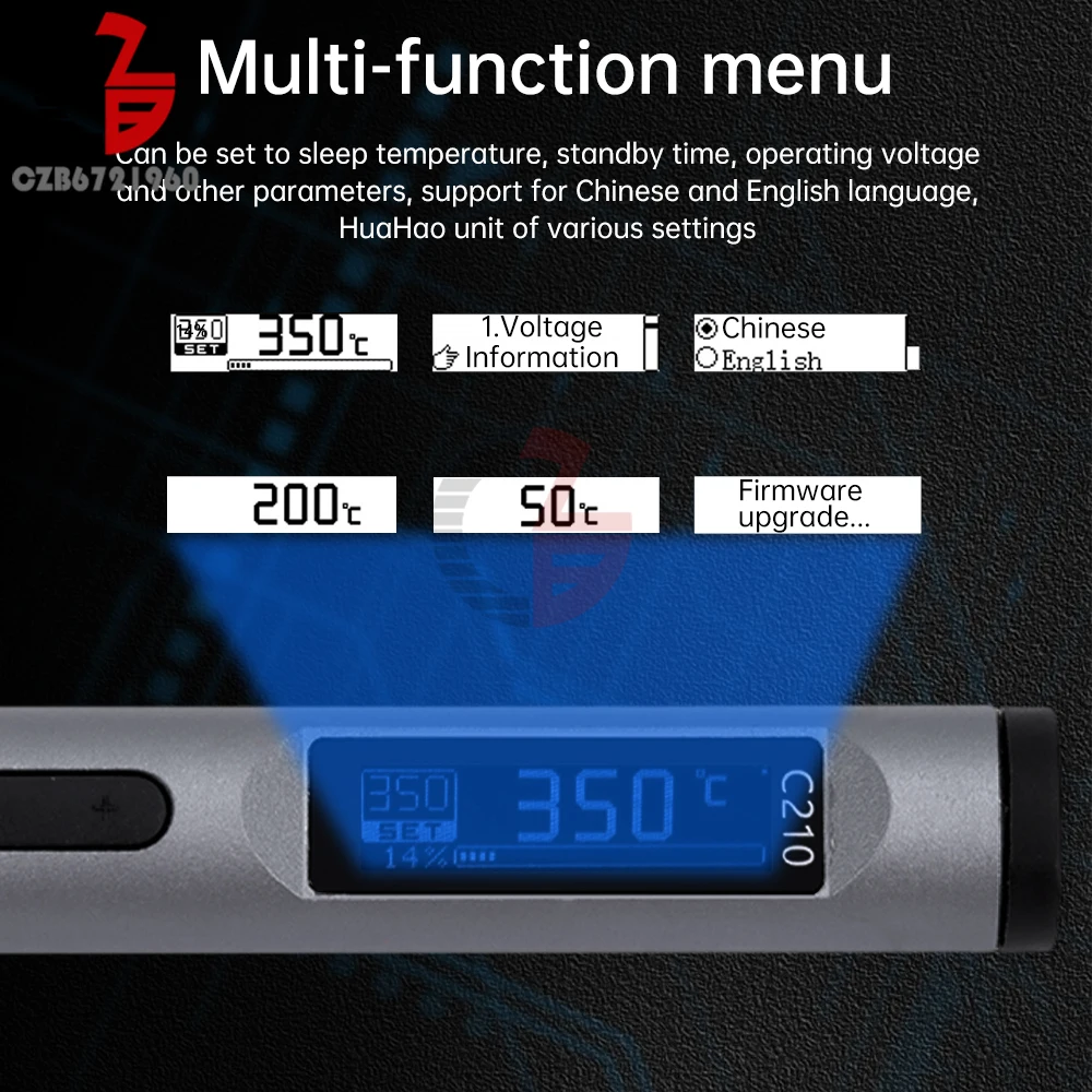 C210 Soldering Iron Adjustable Temperature 100W Fast Heating Electric Soldering Pen Portable Digital Smart Welding Station Kits