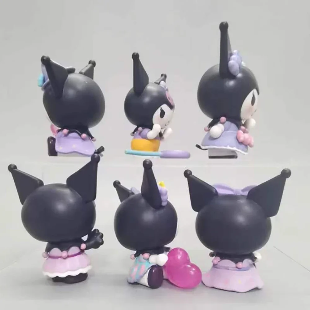 Kuromi Sanrio Anime Figure 7Cm oggetti da collezione Kawaii Toys Candy Party Christmas Halloween Cake Decoration regali per bambini