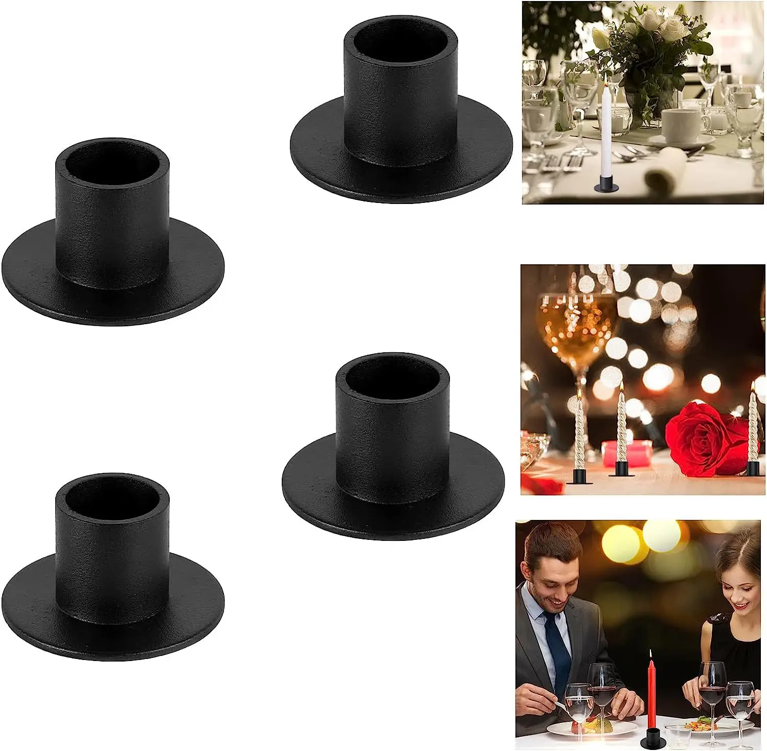 100pcs European Style Dining Table Candlestick Decoration Candle holders Romantic Atmosphere Candle Cups Hotel Party Candlelight