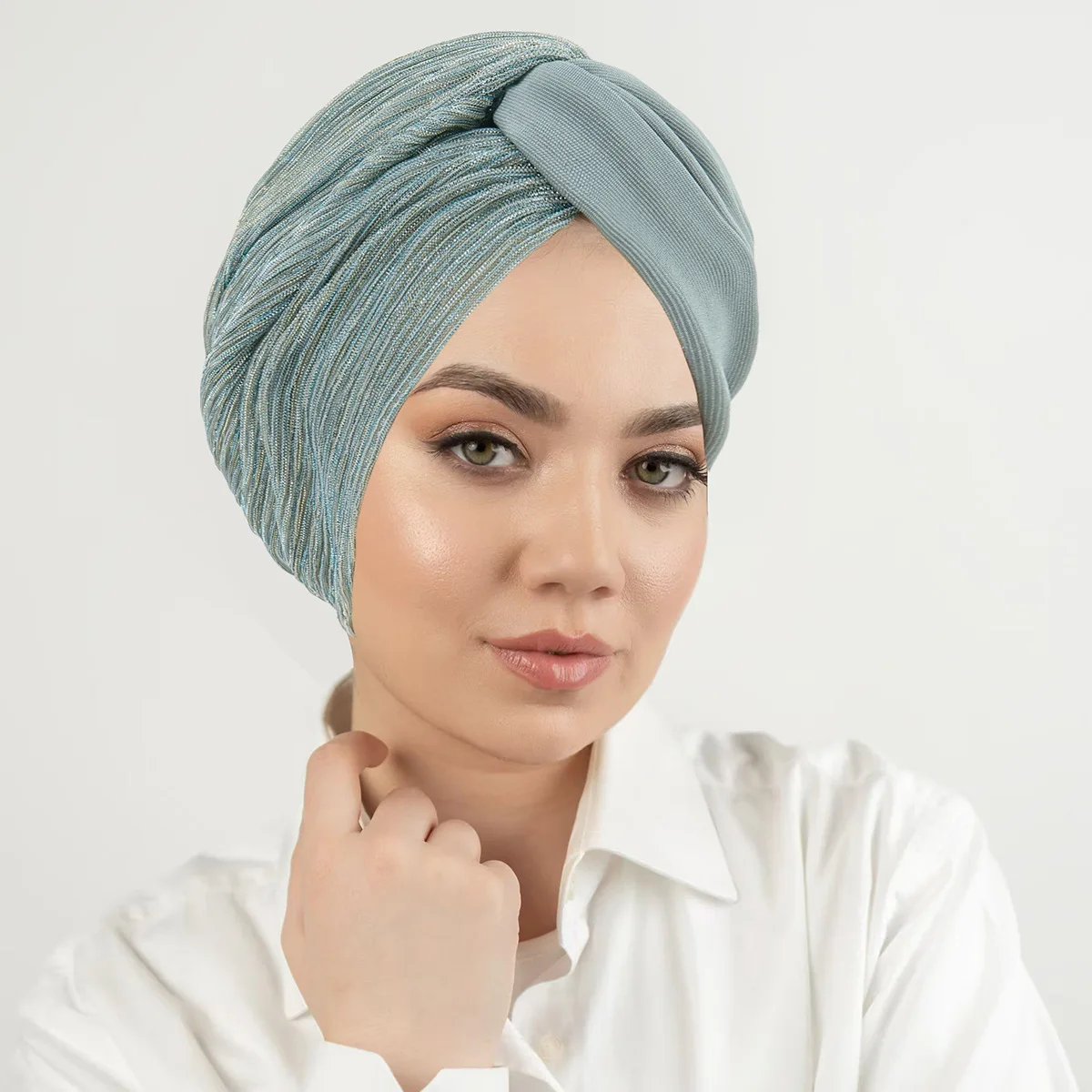 Women'S New Thin Breathable Base Headscarf Hat, Spring And Summer Solid Color Pullover Hat, Contrasting Color Twist Toe Cap
