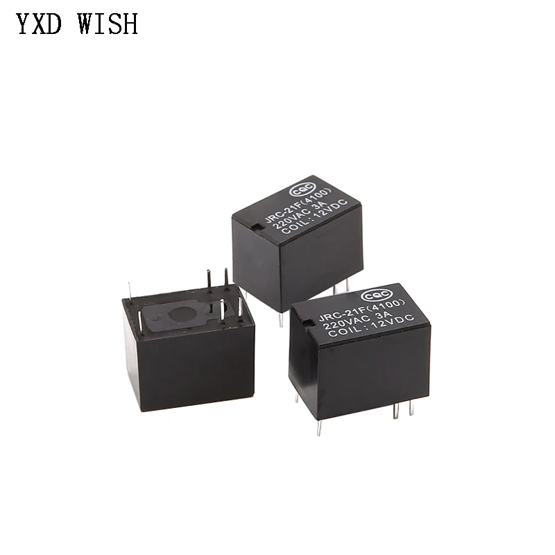 10pcs JRC-21F 4100 DC 3V 5V 12V Mini Power Relay 6Pin PCB Mount Circuit Board Relays JRC-21-3VDC JRC-21-05VDC JRC-21-12VDC Relay