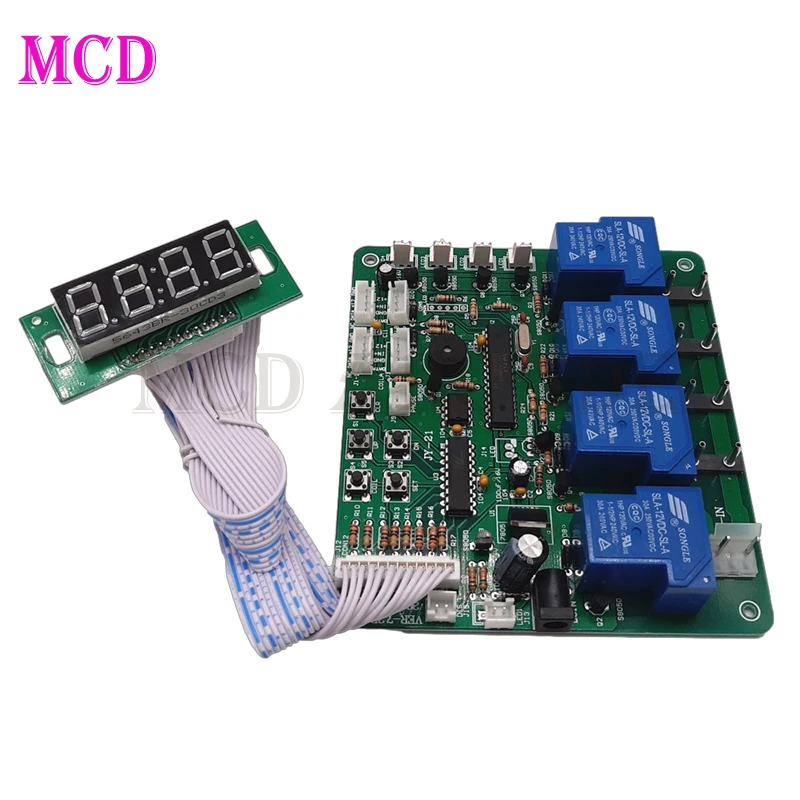 JY-21 Coin Operated Multi Channel Timer Board for Bill Acceptor Coin Acceptor, Car Wash Machine, Time Control PCB with All Lines