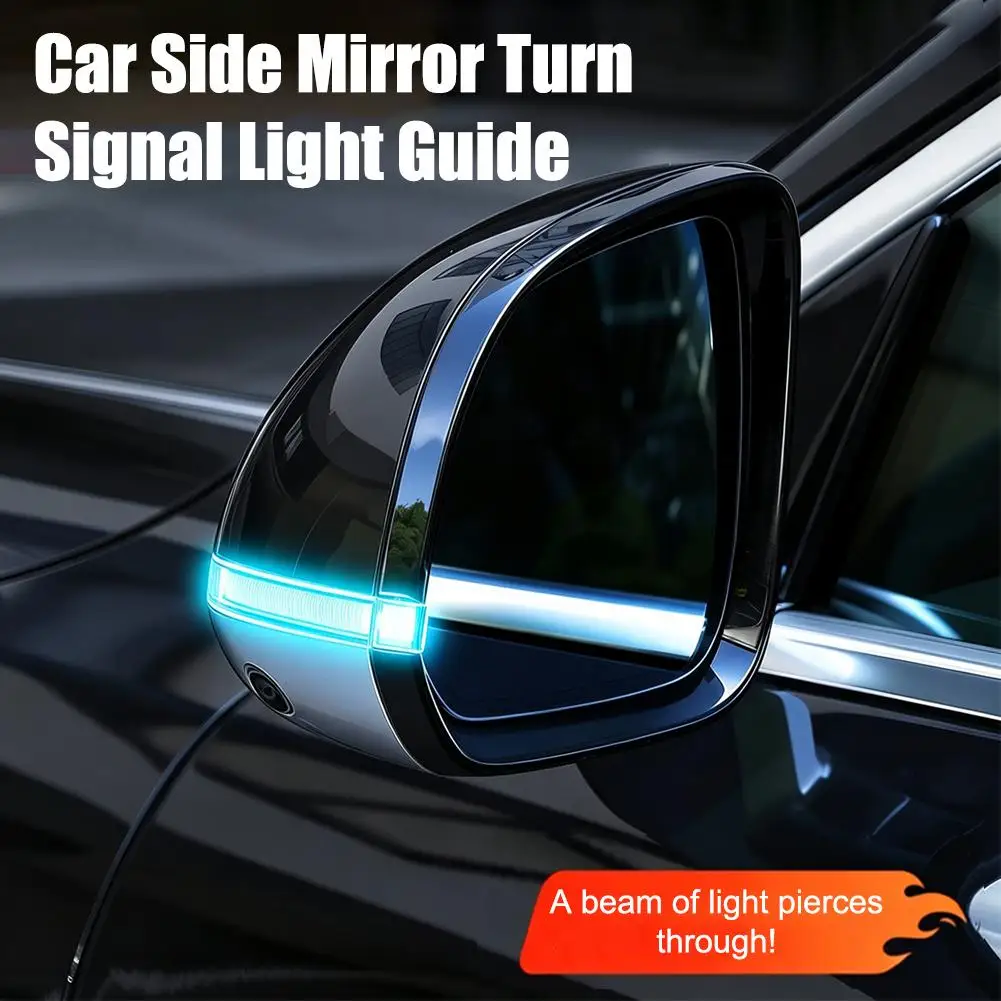 2Pcs Car Side Rearview Mirror Turn Signal Light Guide Clear Light Tube Replacement Auto Mirror Indicator Light Guide Accessories