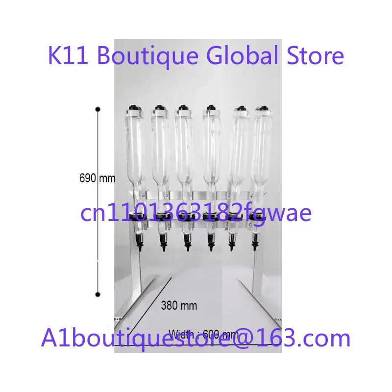 Tempat Parfum Logam Lurus 8 Kepala 375ml Dispenser Parfum Stand Pengisi Parfum Bar Parfum