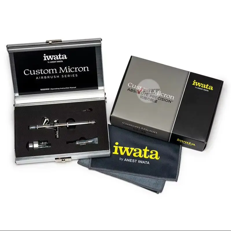 Iwata CM-B2 Professional Airbrush 0.18mm Gravity Feed Spray Gun for Automotive Touch Up Car Detailing Furniture DIY Painting