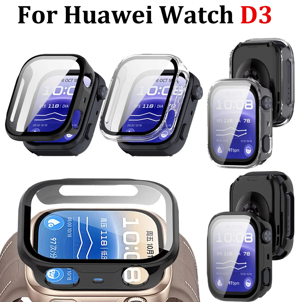 PC Case For Huawei Watch D3 HD Glass Protective Shell Shell-membrane integrated anti-falling For Huawei Watch D3 Cover Accessory