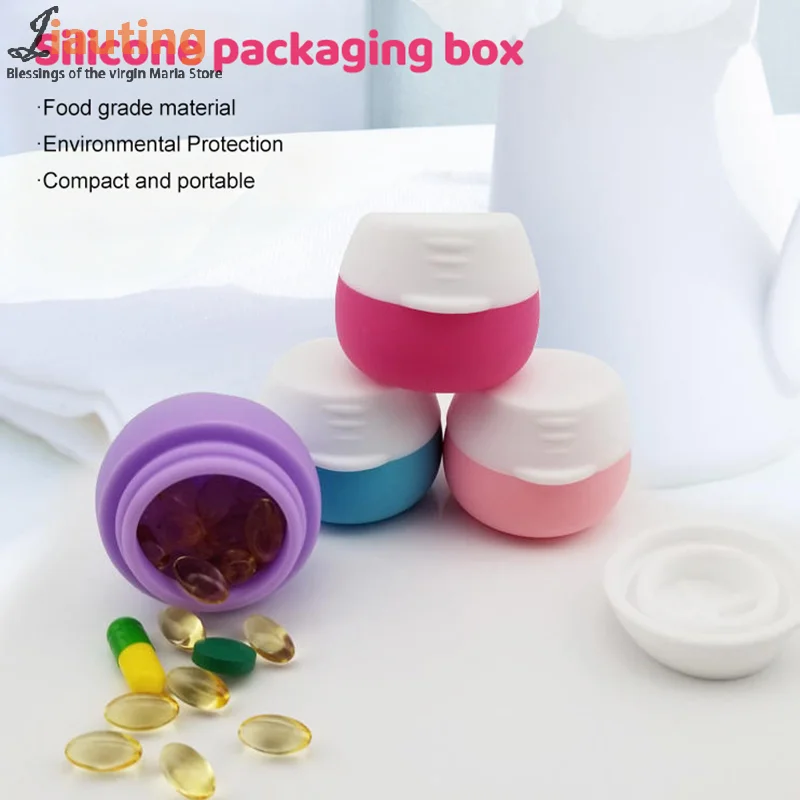 20 مللي برطمانات سفر محمولة من السيليكون مع غطاء مستحضرات تجميل للوجه والجسم كريم اليد صندوق حبوب صغير للسفر مجوهرات كريم مسحوق الحاويات #5