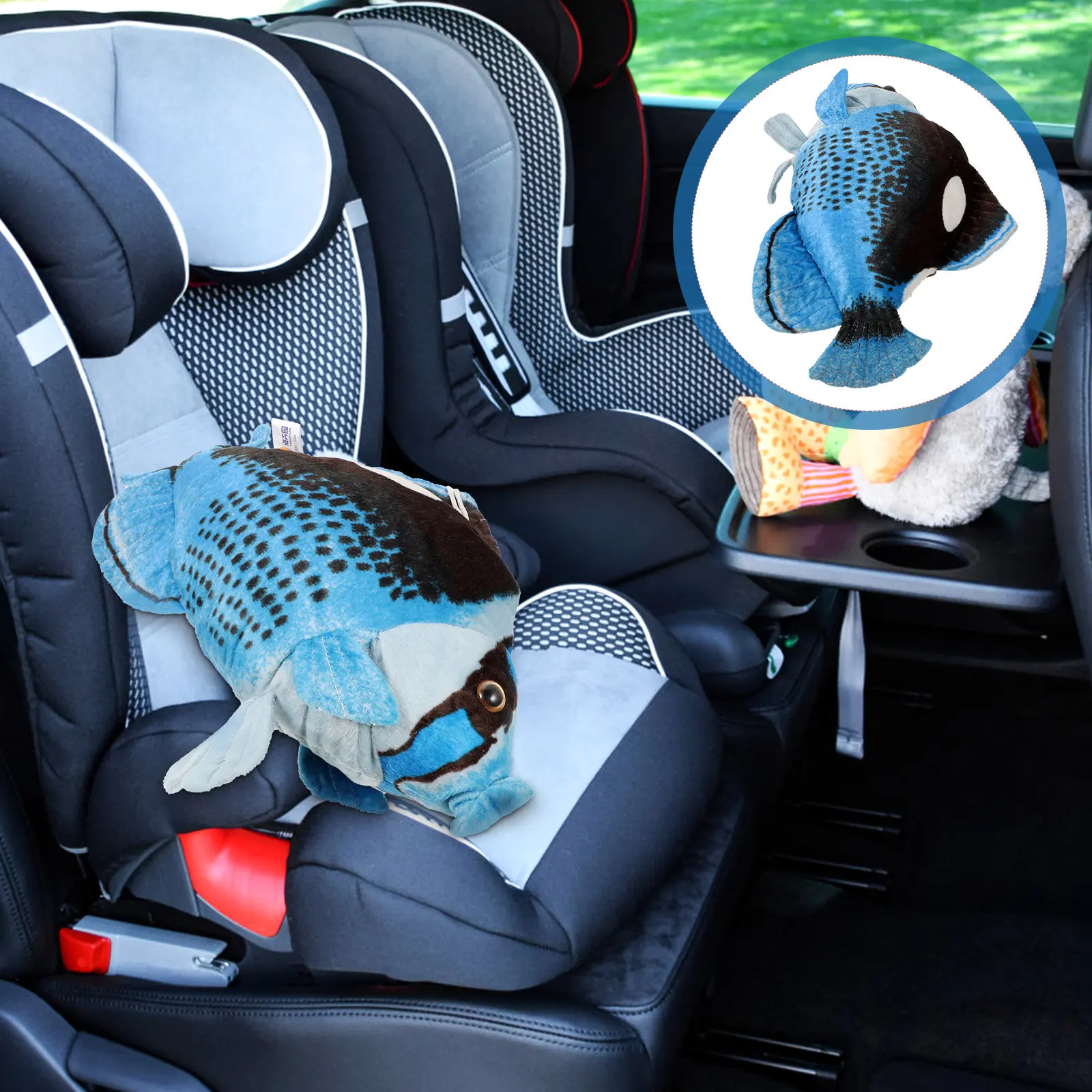 

Stuffed Fish Animal Soft Comfortable Skin-Friendly Hand-Feel for Kids Toddlers Baby Room Decor Car Pillow Gift Birthday Aquarium