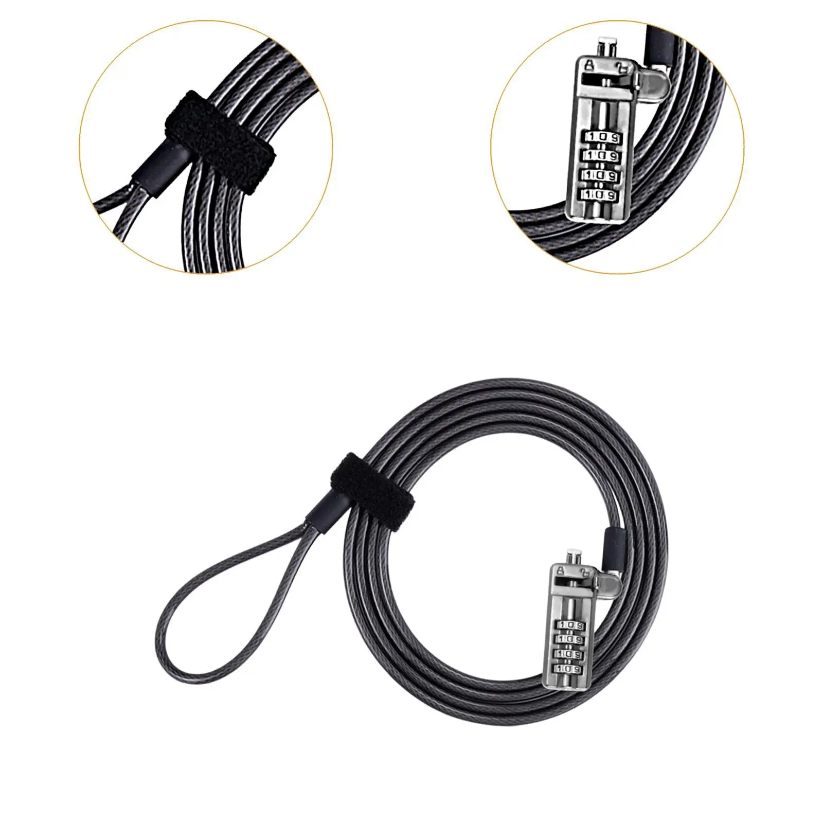 Anti Theft Laptop Lock Professional Premium for 6x 2.5mm Small Keyhole Durability