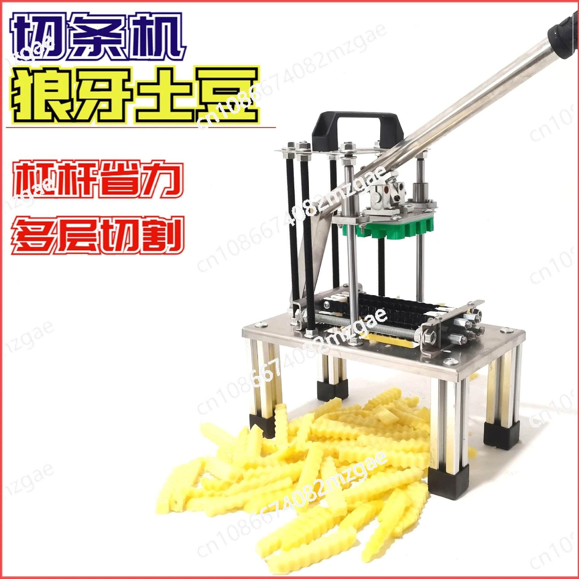 Aço inoxidável fácil de limpar cortador de batata pequena cozinha portátil onda máquina cortador de batata onda batatas fritas cortador