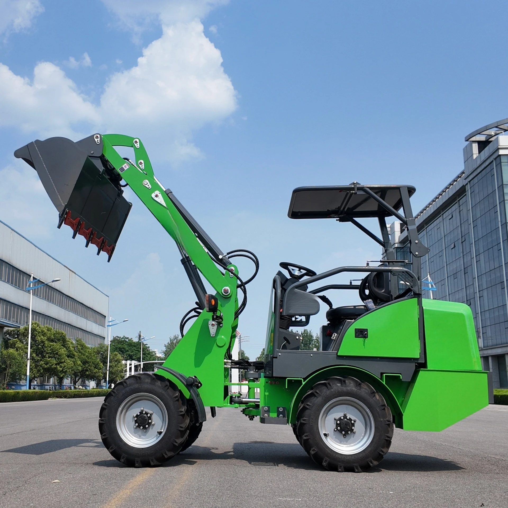 Guigong Machinery Price of New Energy Wheel Mini Loader, Electric Backhoe Loader