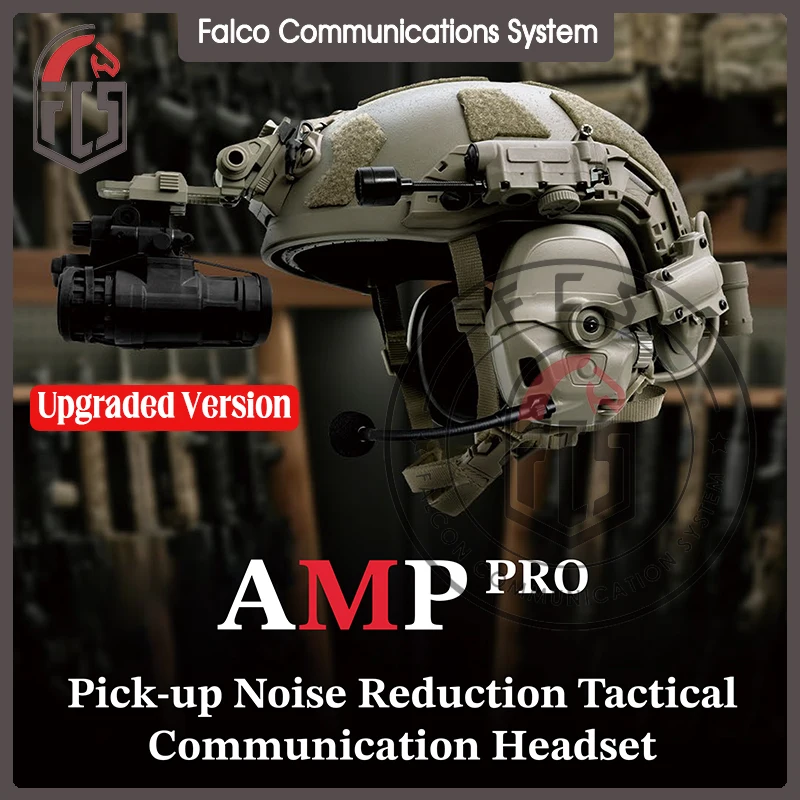

FCS-TACTICAL Upgraded AMP PRO Digital Version Pickup Noise Reduction Communication Headset Shooting Hearing Protection Headset