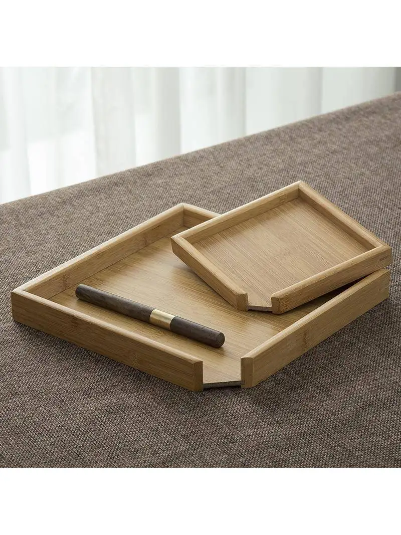 Puer Tea Cake Storage Box  Wood Tea Serving Tray Needle Knife Tea Leaf Tray Tea Opening Device Clip Divided Tea Box