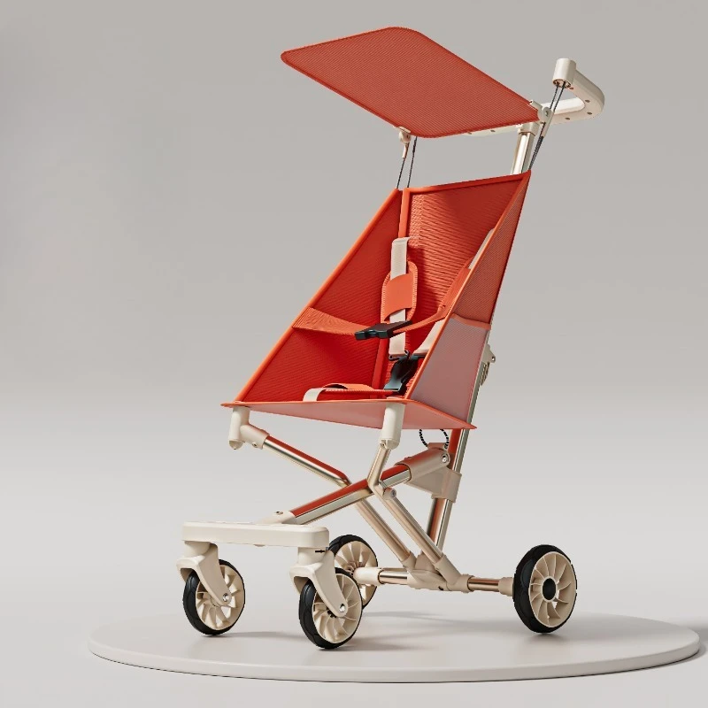 

Lightweight Stroller,Easy To Carry,Baby Travel Stroller Airplane Foldable Four-wheel Baby Stroller with Sunshade Pocket Baby Car