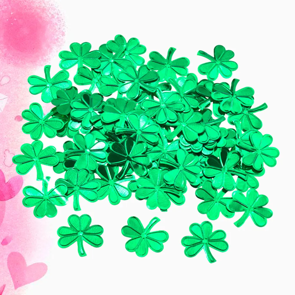 

1Set Clover Confetti St Patricks Day Decor 60g Shamrock Paillette Party Decoration Confetti for Festival Carnivals Holiday