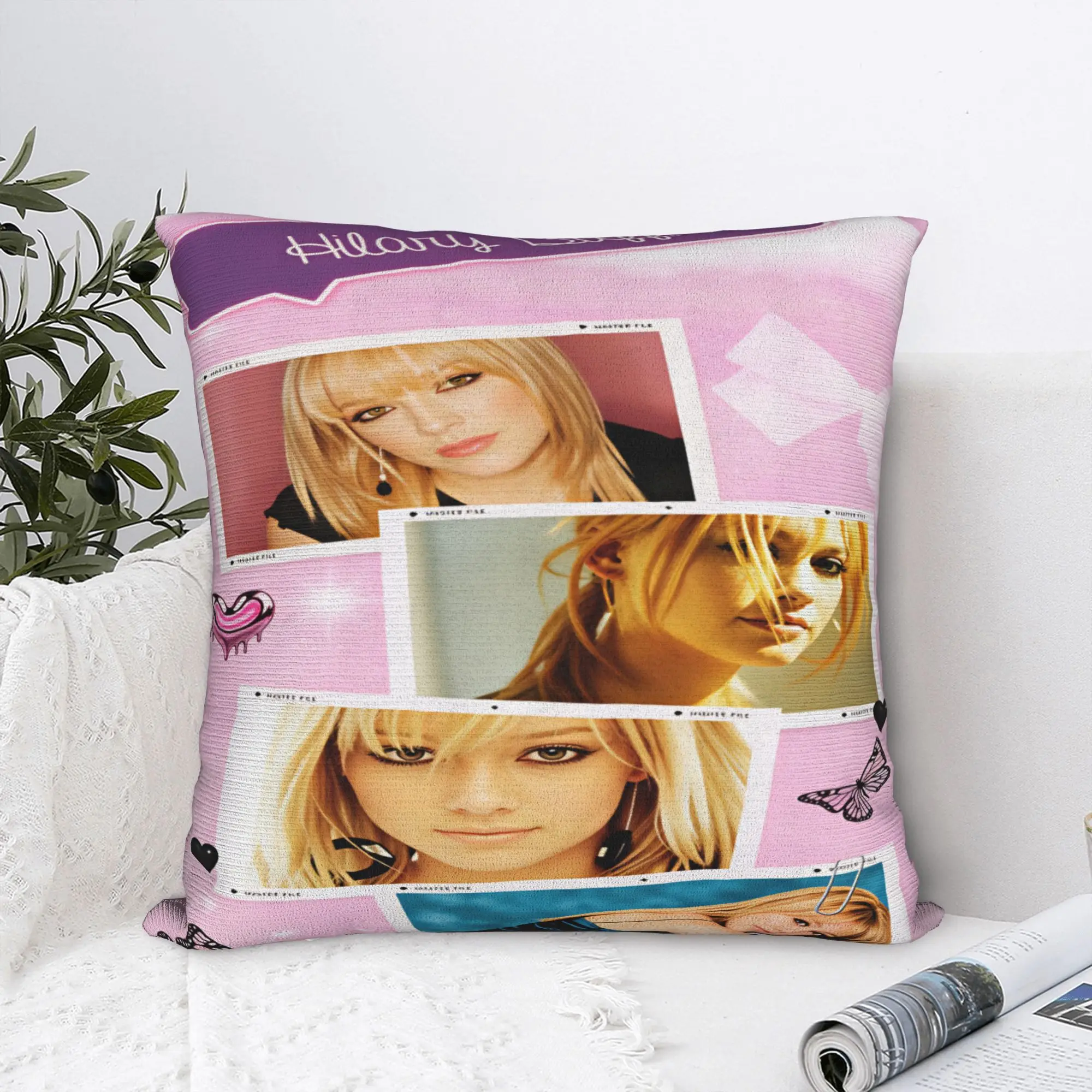 Hilary Duff Lizzie McGuire Pillow Case  Print Pillow Cover For Chair Sofa Home Decor Retro Trendy Cushion Cover