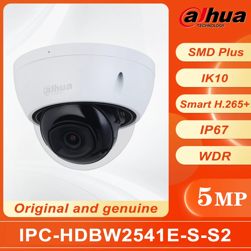 

Dahua 5MP IR Fixed-focal Dome WizSense Network Camera IPC-HDBW2541E-S-S2