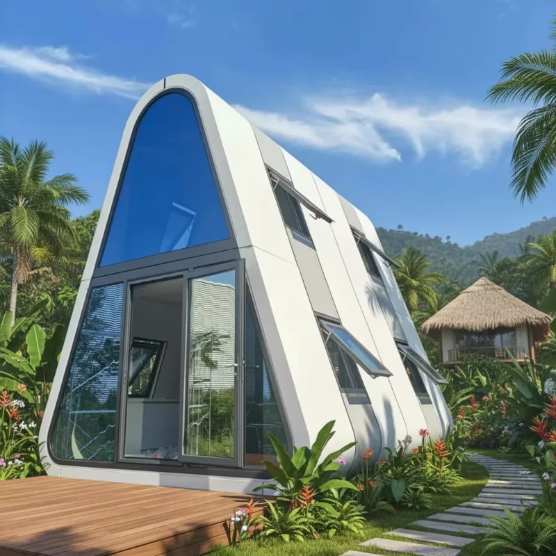 Triangular House Triangle Wooden House Triangle Prefab Home Portable Cabin Modern Luxury Triangle Prefab Modular Home