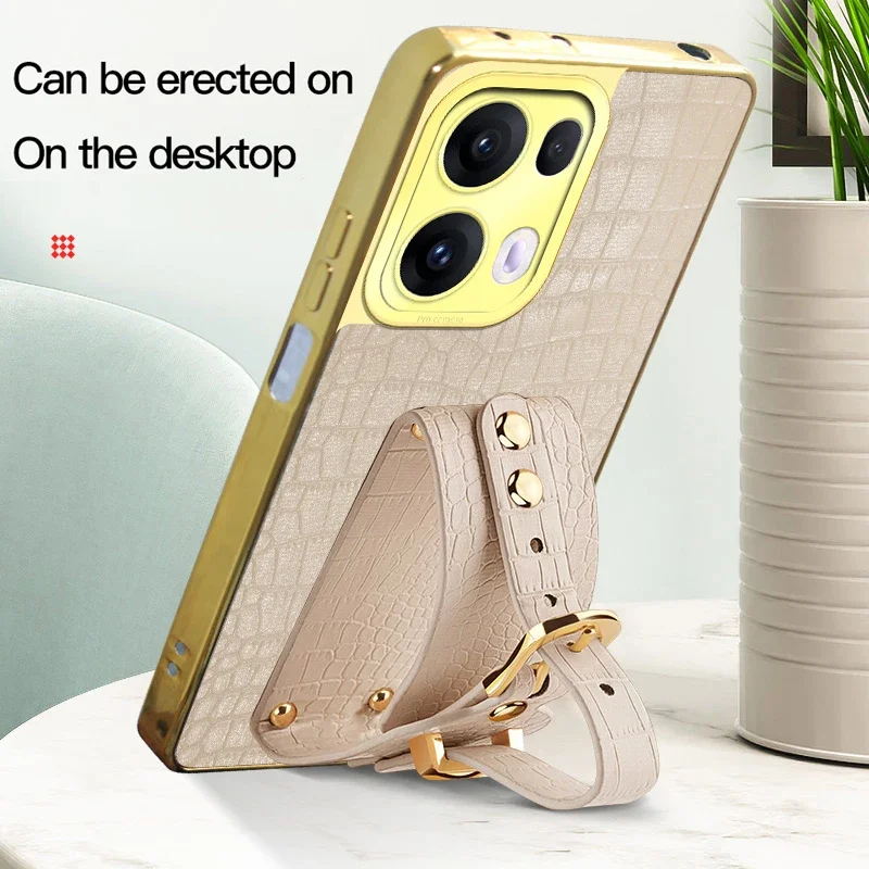 شريط للرسغ جلد التمساح سيليكون حالات ل ممن لهم رينو 11A 13 12 FS 10 برو زائد 5 جرام معصمه حامل لينة غطاء جراب هاتف