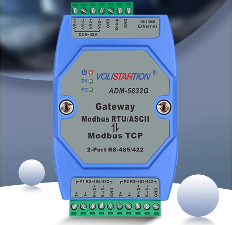 Adm-5832g Industrial Grade 2-port 485 Gateway Rtu To Modbus Tcp Adm-5832g