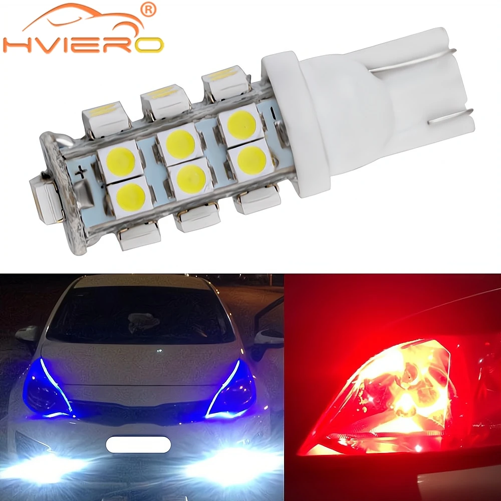 

1X Car LED T10 W5W 3528 Dome Reading 25SMD Leds White Red Blue Auto Interior Lights Brake Signal Bulb Lamps Waterproof Universal