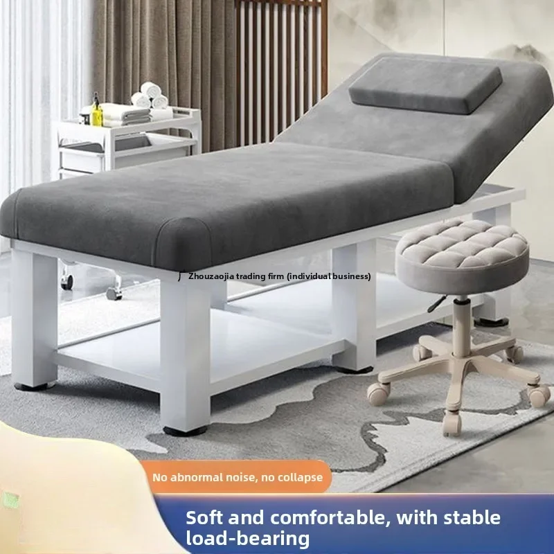 Multifunction Beauty Bed for Salon Massage Therapy Folding Spa Medical Treatment Bed with Facial Tattoo Esthetic Support