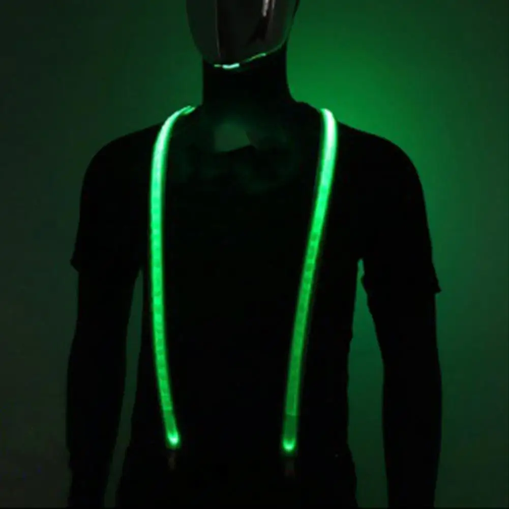 Tirantes iluminados para hombres y mujeres, tirantes brillantes LED ajustables en Y, trajes de neón para fiesta Rave, Bar, Selfie, accesorio de Cosplay