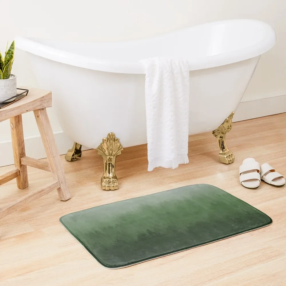 

Misty Forest Green Haze Bath Mat House Entrance Home Entrances Non-Slip Bathtub Toilet Carpet Mat