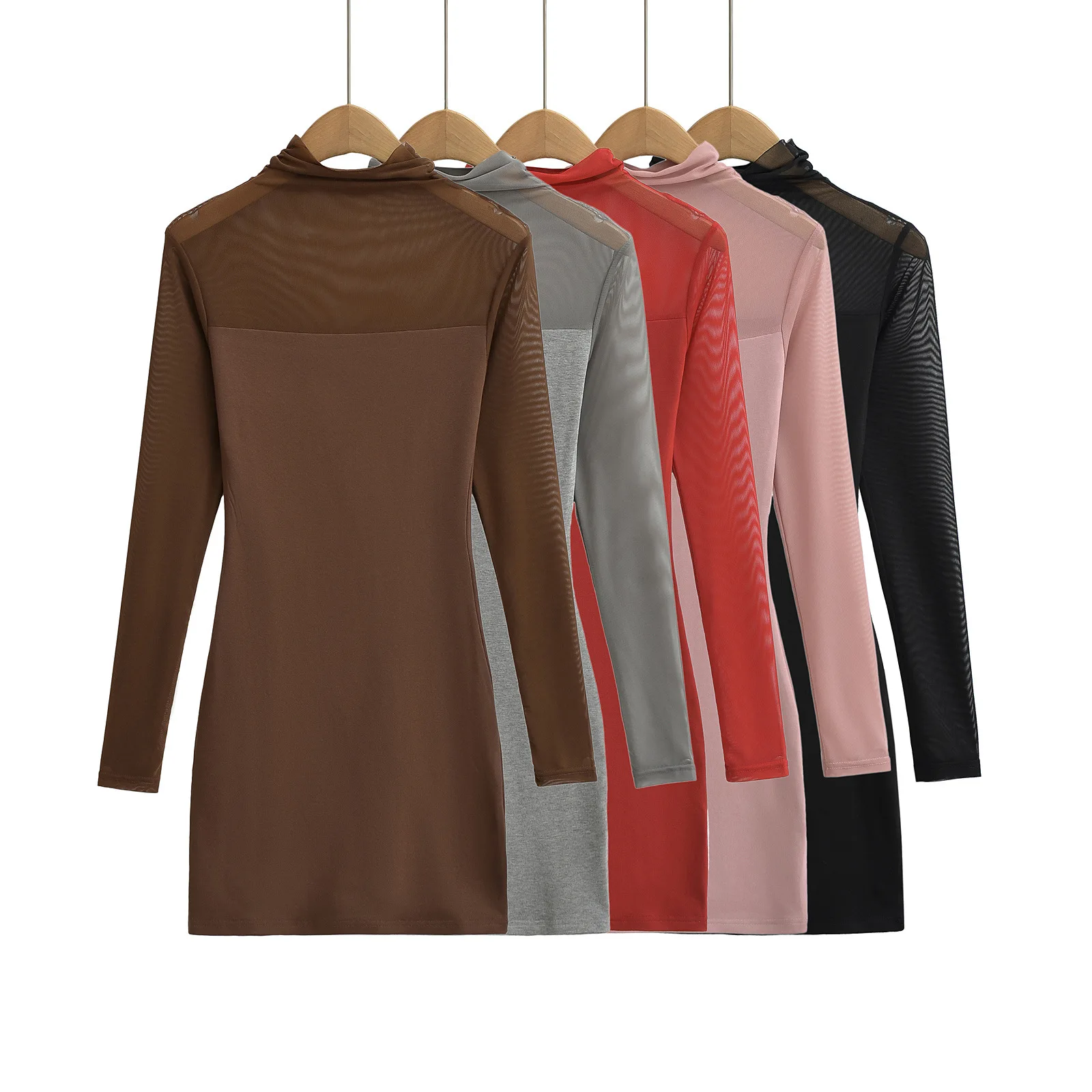 Abiti da donna Abito da notte Festa invernale Maglia dolcevita Modellatura del corpo Maniche lunghe Elasticità Minimalista Semplice Caldo Elegante