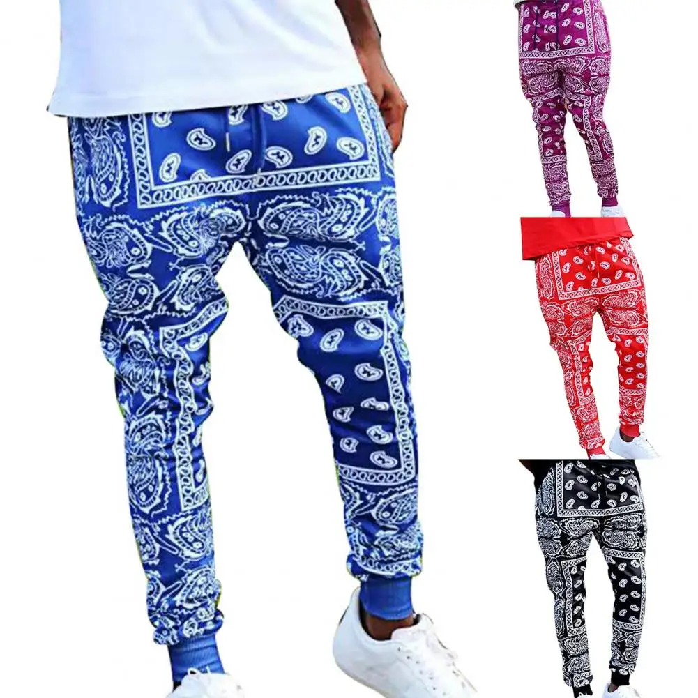 

Running Pants Cashew Flower Print Slim Pants Mid Rise Cashew Flower Pants