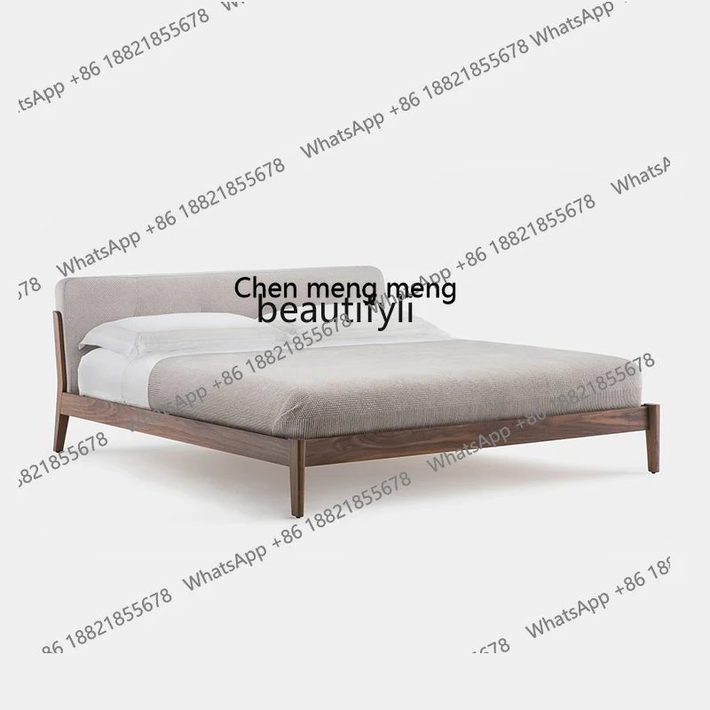 

Oak Solid Wood Double Bed Master Bedroom Large and Small Apartment Type Nordic Simple Silent Wind 1.5M1.8 M Bed