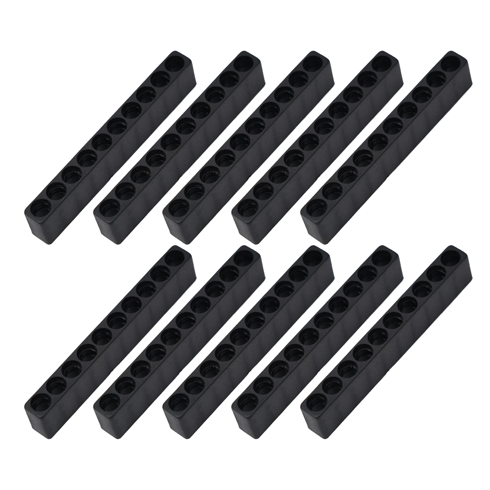 

10Pcs Bit Holder 10 Hole 1/4 Hex Shank Screwdriver Plastic Screwdriver Bit Organizer Drill Bit Stand Case Tools Holder Black