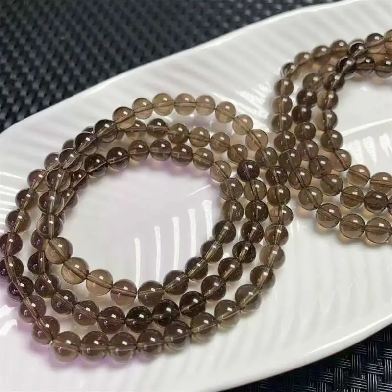 6.7 مللي متر نيزك طبيعي الثلاثي دائرة سوار موضة الأثرياء حجر الحظ الخرز المستديرة مجوهرات هدية 1 قطعة #4