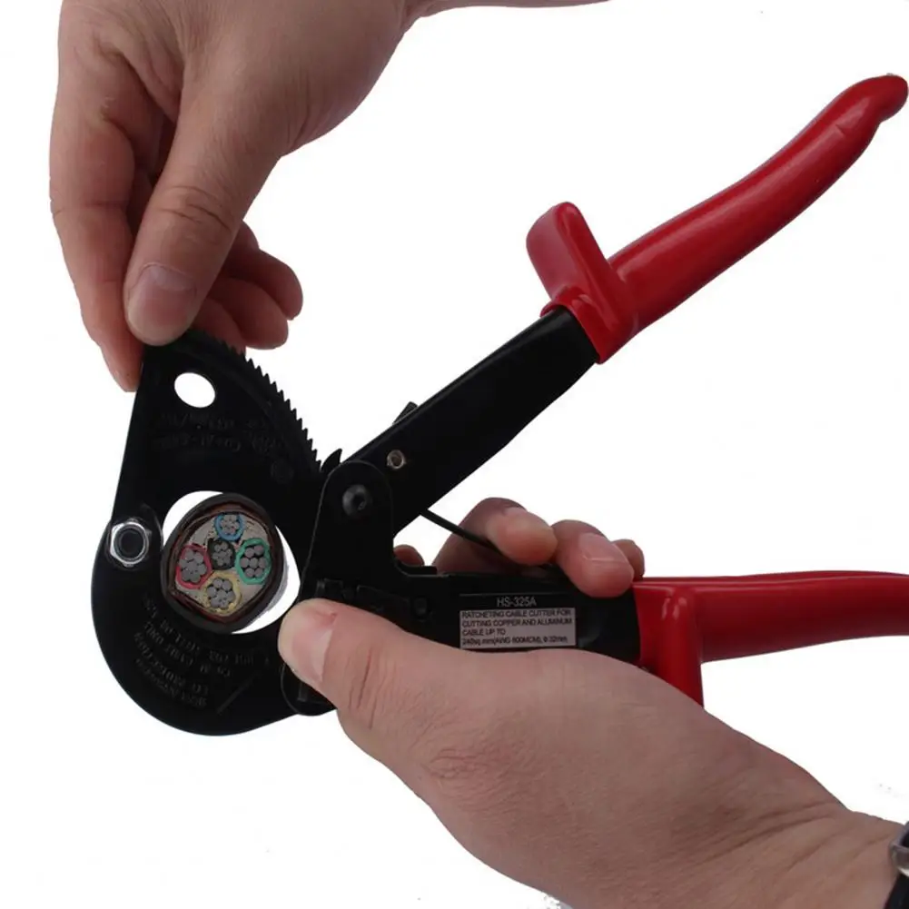 Fast Cut Lightweight High Strength Ratchet Cable Cutter Industrial Tool