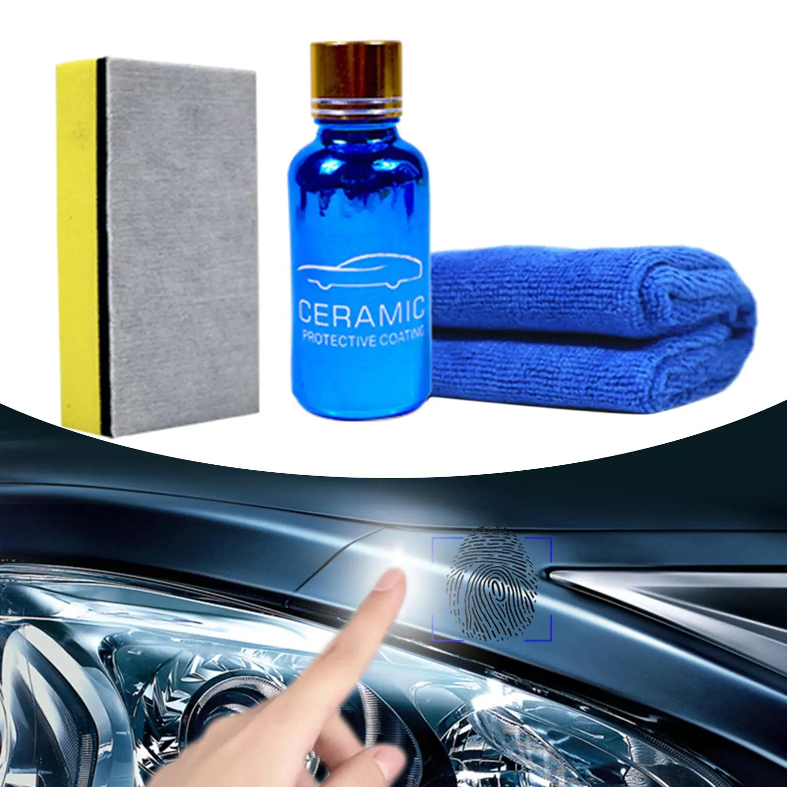 Smalto liquido nanocristallo con rivestimento ceramico per auto 9H 30ml, facile da usare in qualsiasi