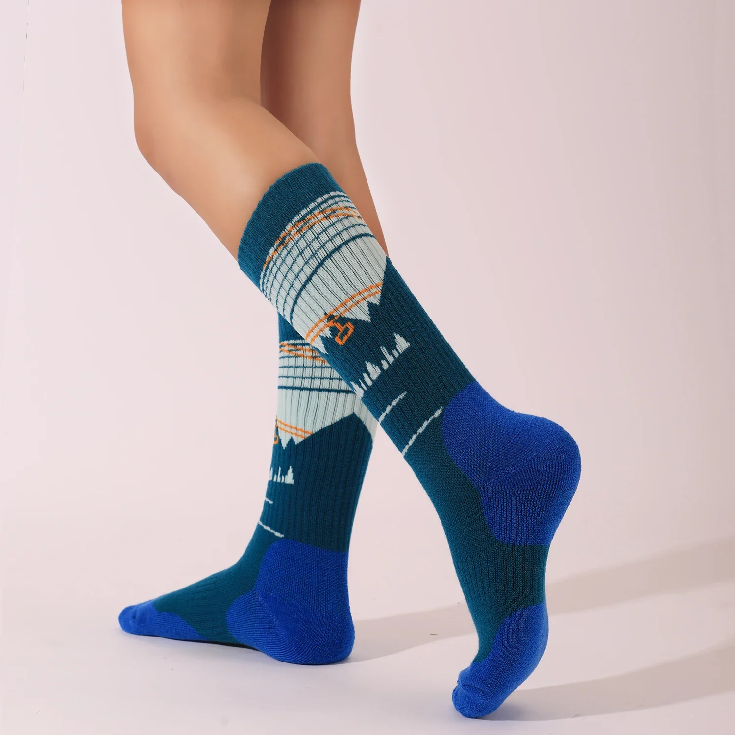 30% Merino Wool Hiking Socks Warm Thermal Socks for Women & Kids Autumn Winter Seamless for Skiing Hunting Fishing Outdoor Sport view 6