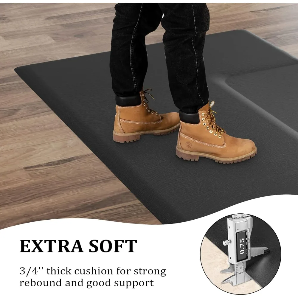 سجادة سميكة مضادة للتعب 3/4 بوصة لمصففي الشعر، سجادة أرضية 3 × 5 أقدام تحت كرسي الصالون، سجادة واقفة لصالونات الشعر