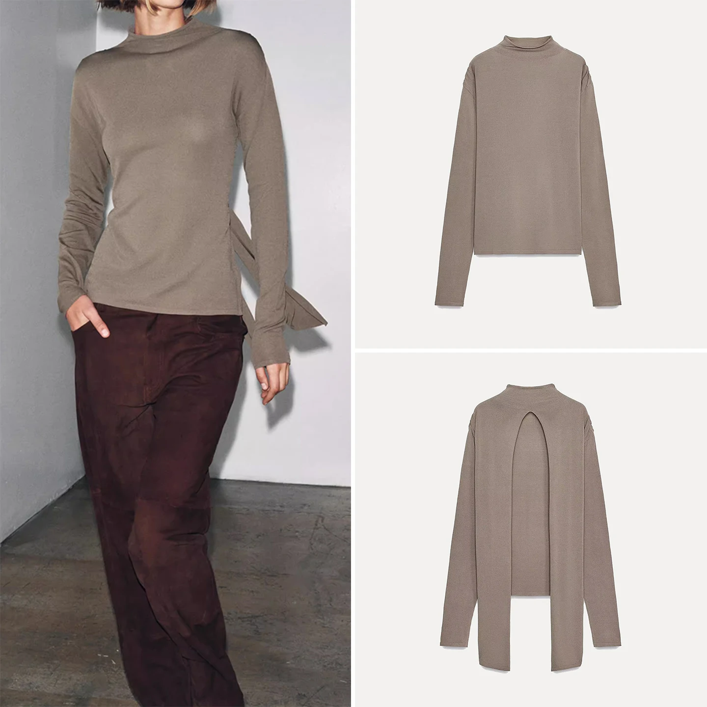 

Модный вязаный топ с дизайном Ba Knot для женщин Ele Personali, осеннее новое поступление Z Ladies Long Sve Crew...