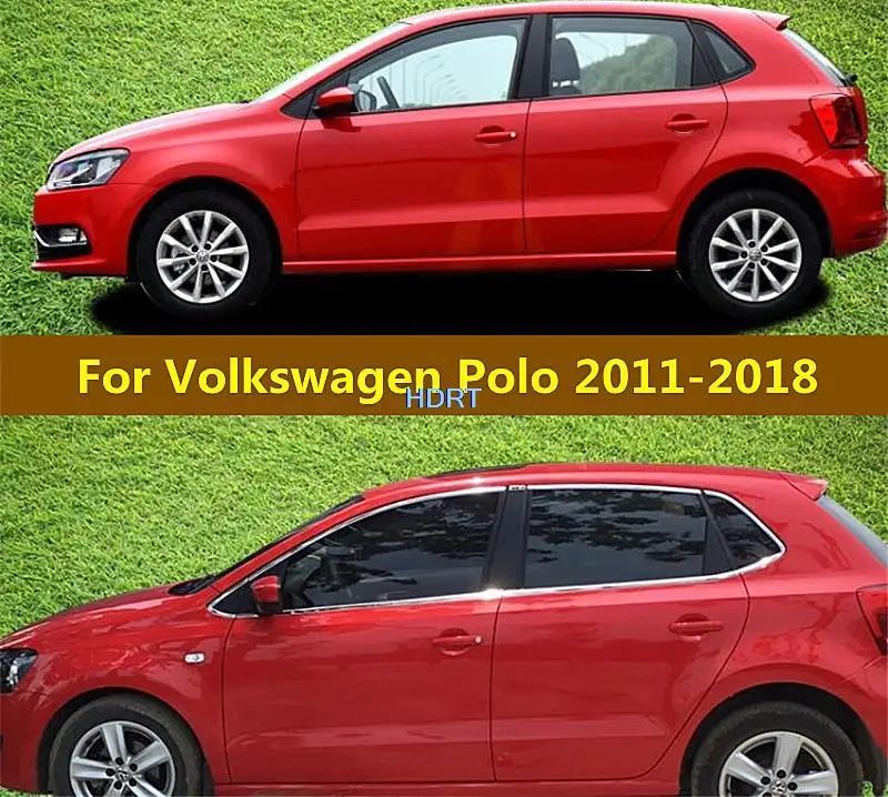 

Оконная литье, наклейка на стойку, отделка, полоса, украшение для Volkswagen VW Polo 2011-2018, автомобильный Стайлинг, аксессуары из нержавеющей стали