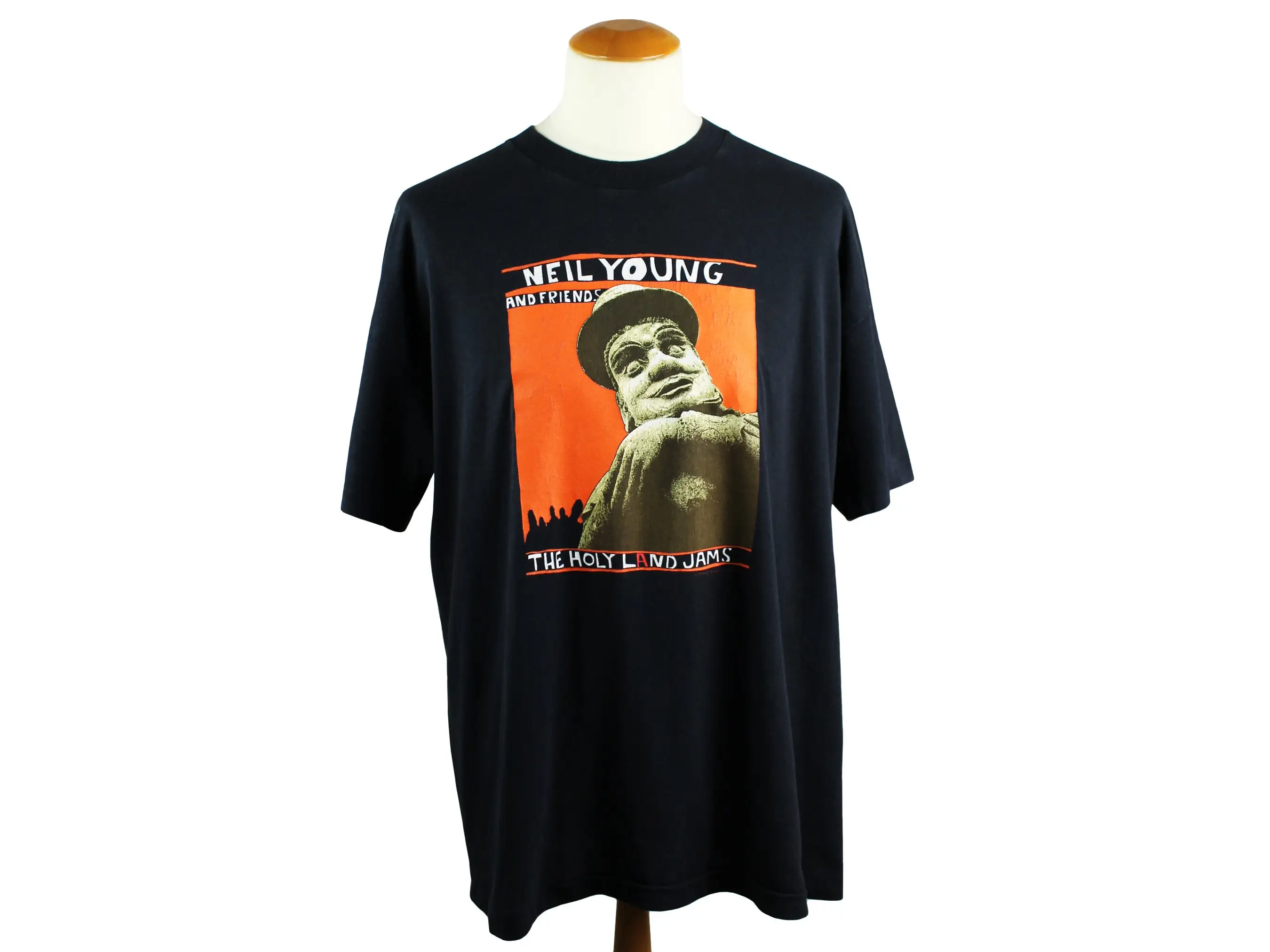 Vintage 1995 Neil Young And Friends The Holy Land Jams Concert Tour Godfather Of Grunge Legend T-Shirt