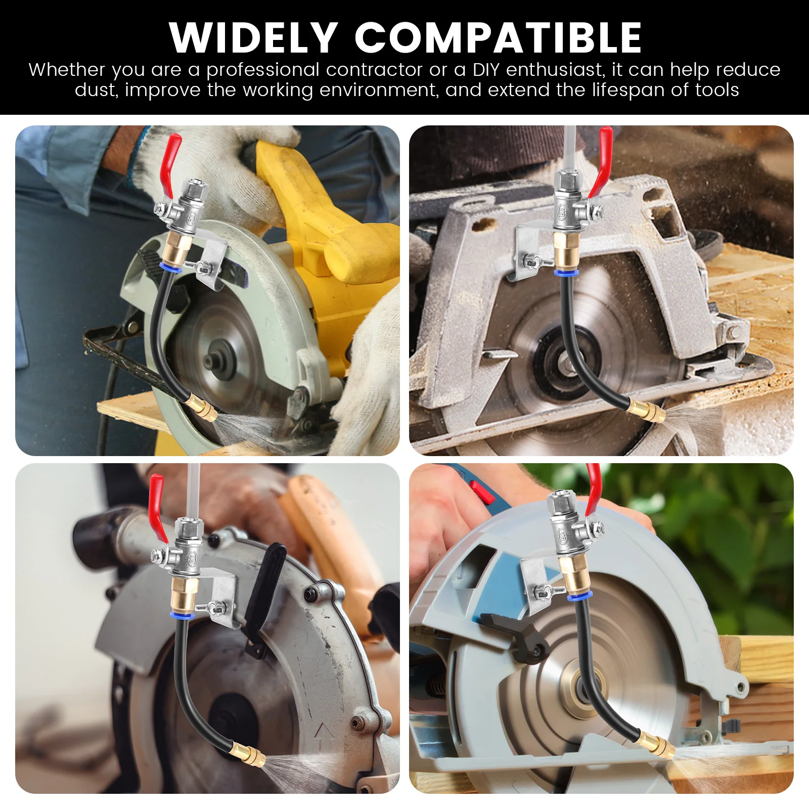 Système de brumisation de coupe, meuleuse d'angle, buse d'arrosage, système de pulvérisation en aluminium pour Machine de découpe, système de brumisation d'angle