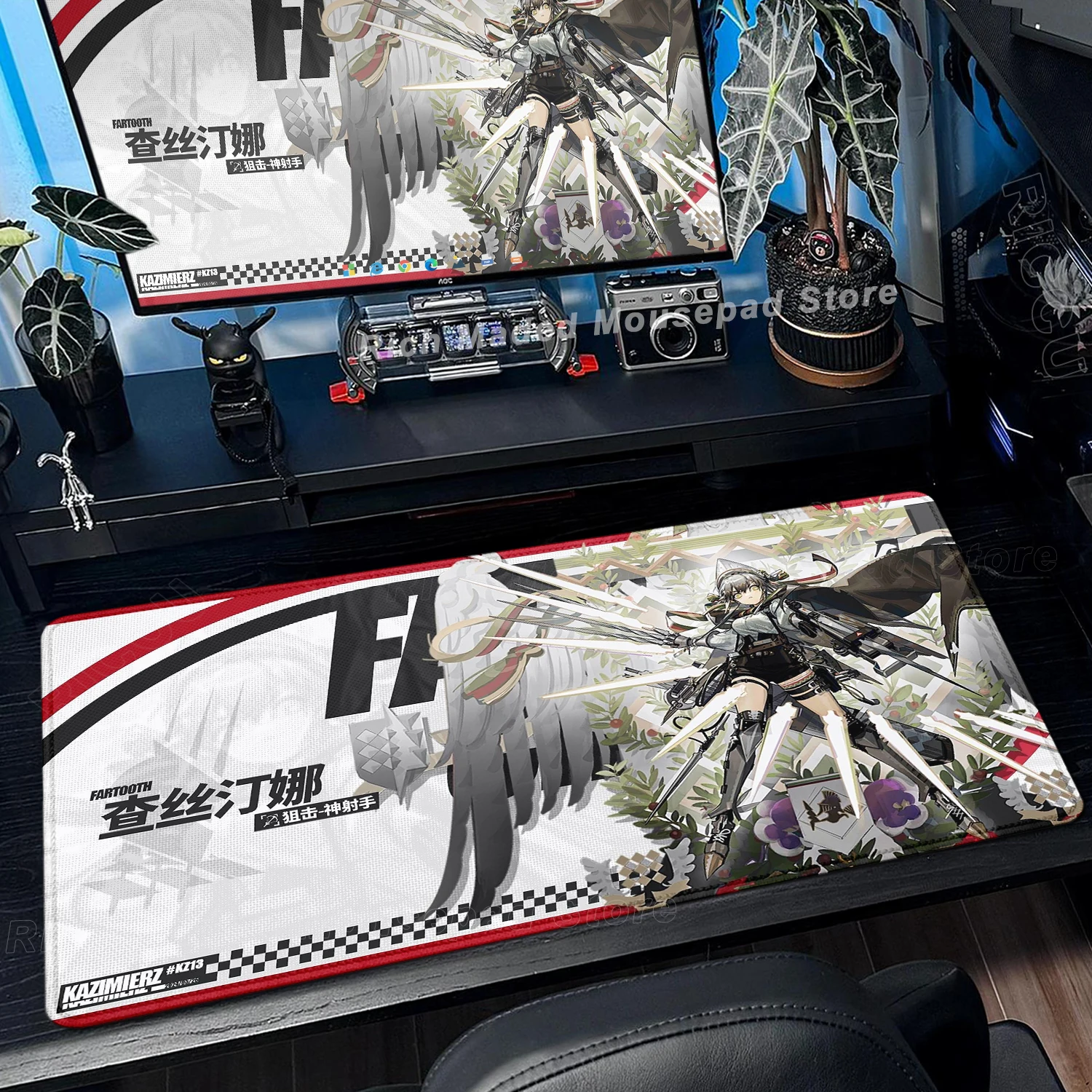 

Arknights Mouse Pad Gamer Extended Mousepad XXL Large Desk Mats Natural Rubber Soft Computer Table Mat 90x40 PC Cabinet Deskpad