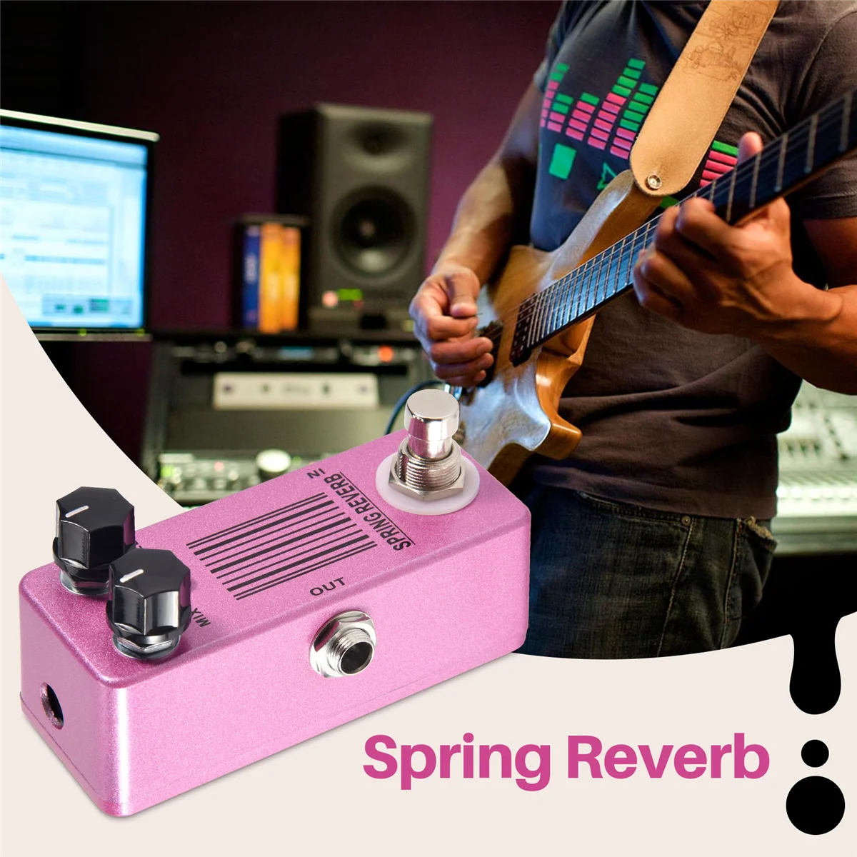 N17R MP-51 Spring Reverb Mini Single Gitarreneffektpedal True Bypass Gitarrenteile und Zubehör