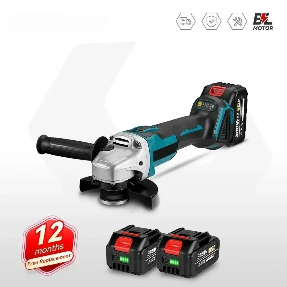 3000W 125mm 4 Gears Variable Brushless Electric Angle Grinder For Makita 18V Battery Metal Wood Grinding Polishing Cutting Tool