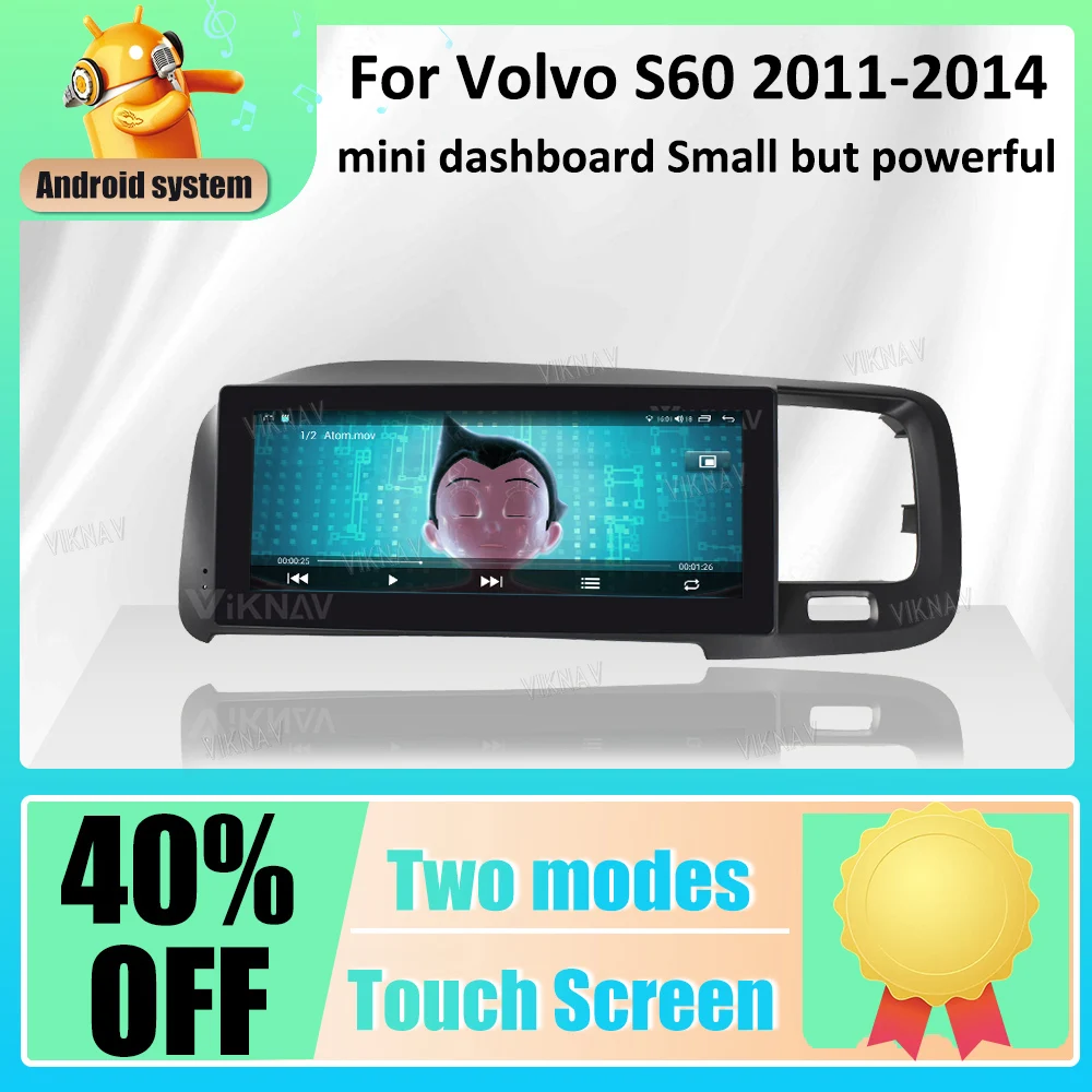 Touch Screen Car Radio For Volvo S60 2011-2014 wireless Carplay and Android Auto 8.8 inch GPS Navigation Multimedia player 128GB