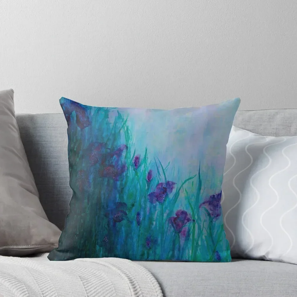 

Iris on riverbank Throw Pillow Couch Pillows Rectangular Cushion Cover bed pillows Sofa Pillow Cover pillow