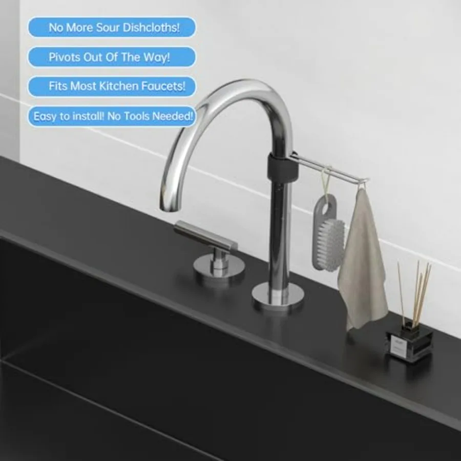 Stylish and Functional Dish Towel Holder - Keep Your Kitchen Rags and Dishcloths Neat and Within Reach with This Sink Dish Clot