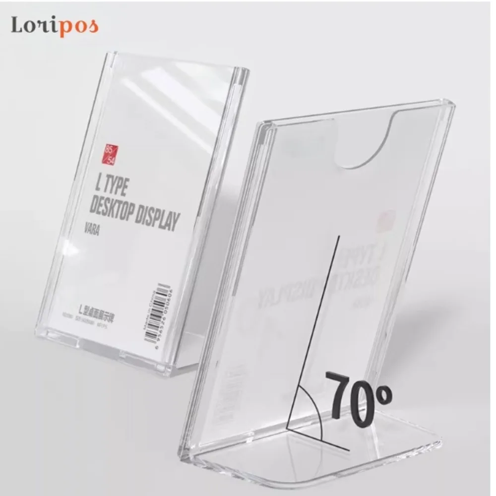 2Pcs A4 Plastic Tabletop Display Stand Acrylic Sign Holder Clear Picture Frames Paper Menu Frame Flyer Brochure Document Holders